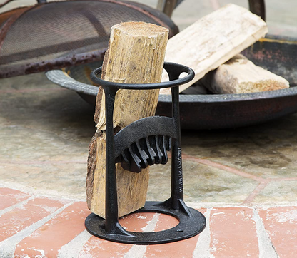 Belro cast iron manual firewood splitter tool with sturdy handle and splitting wedge for efficient wood splitting.