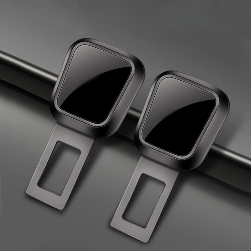 Belro Thick Insert Seat Belt Extender for Sports & Outdoors, showing the extender attached to a seat belt in a car.