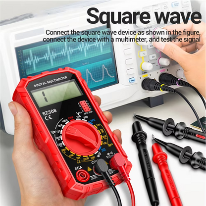 Belro electrical test kit with digital multimeter for electronics testing, featuring a digital display and test probes.