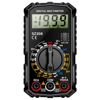 Belro electrical test kit with digital multimeter for electronics testing, featuring a compact design and digital display.