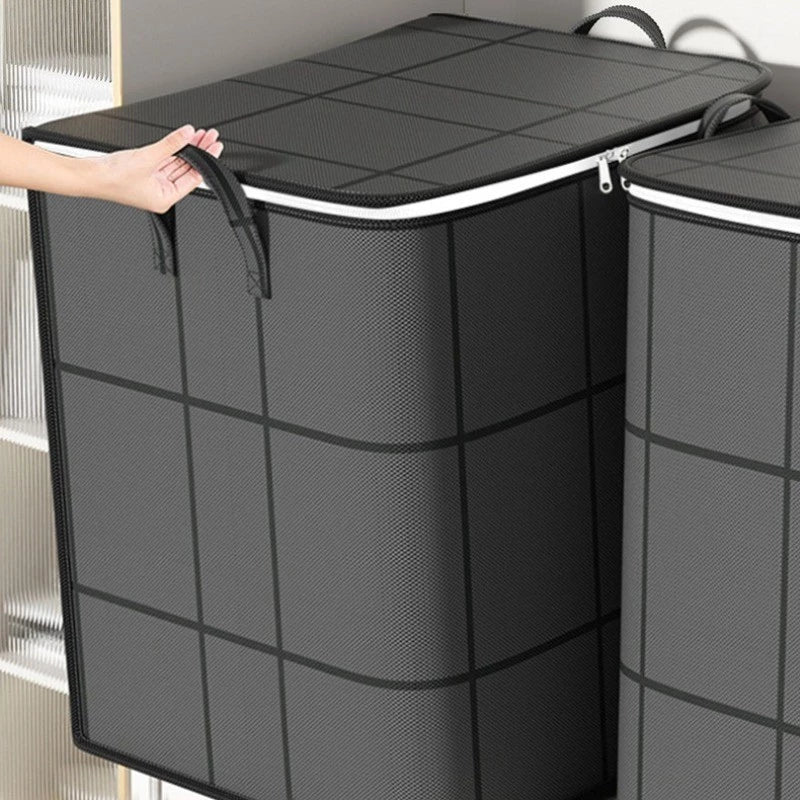 Mivoza duvet storage bag in large size, fabric storage for dust protection and space-saving organization of bedding and linens.