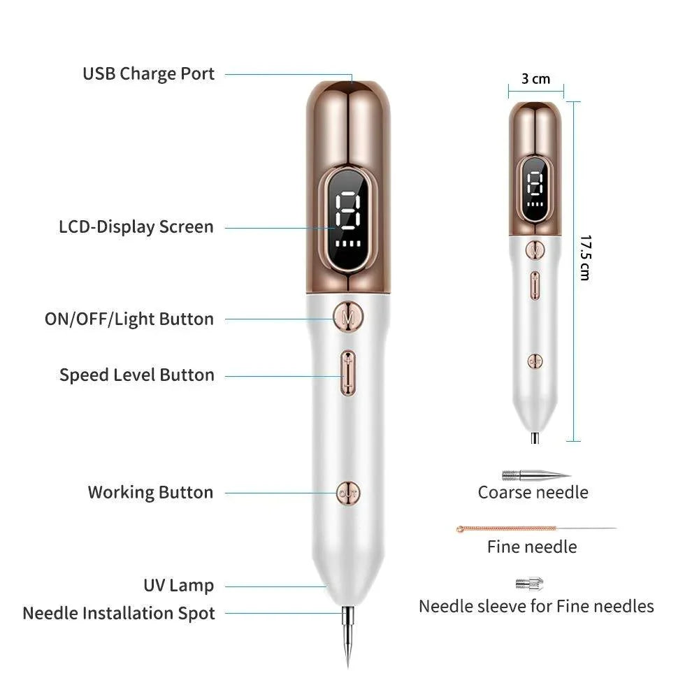 Belro Plasma Pen skin tag and mole remover kit with precision applicator for safe skin lesion removal in health and beauty.