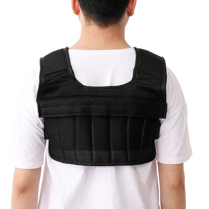 Belro slim adjustable weighted vest for men, showing the sleek, fitted design with adjustable straps and weights in a neutral setting.