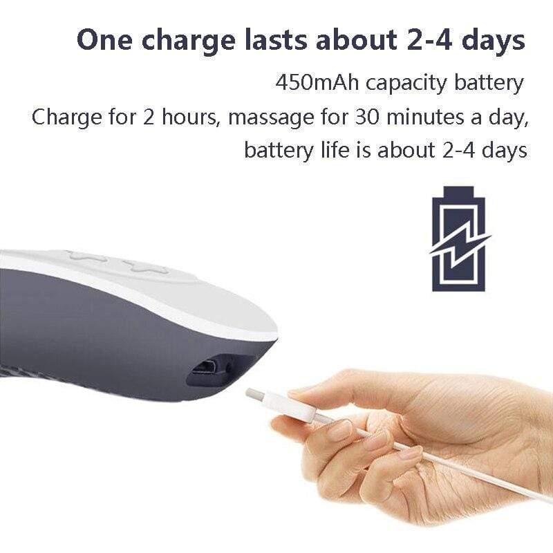 Belro neck and shoulder massager with six heads and multi-mode pulse functions for relaxation and pain relief.