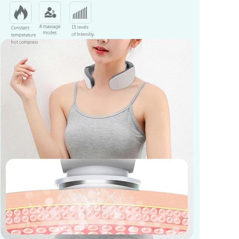 Belro neck massager with six heads and multi-mode pulse function for shoulder and neck relaxation, personal care electronics.