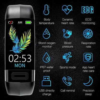 Mivoza Health Smartwatch with ECG, heart rate, blood pressure, and sleep tracking for men and women, fitness tracker.