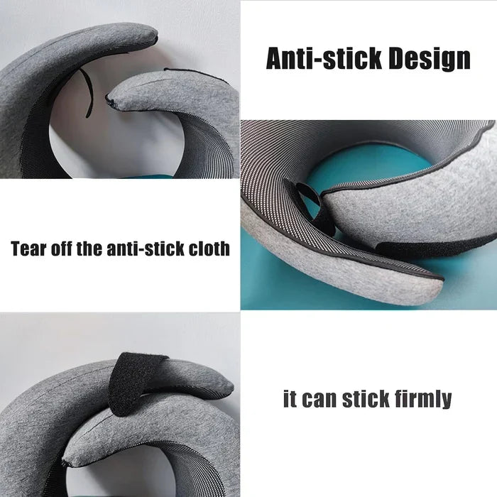 Belro snail-style memory foam travel U-shaped neck pillow with adjustable support and portable design for neck comfort.