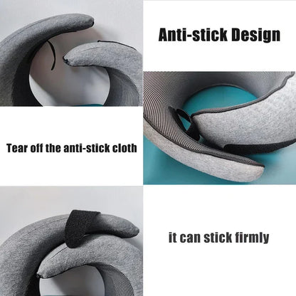 Belro snail-style memory foam travel U-shaped neck pillow with adjustable support and portable design for neck comfort.