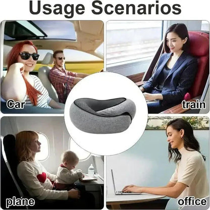 Belro snail-style memory foam travel U-shaped neck pillow with adjustable support for comfortable neck rest during travel