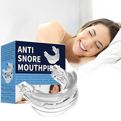 Belro anti-snoring sleep apnea mouthpiece guard for effective sleep aid, shown in a close-up image.
