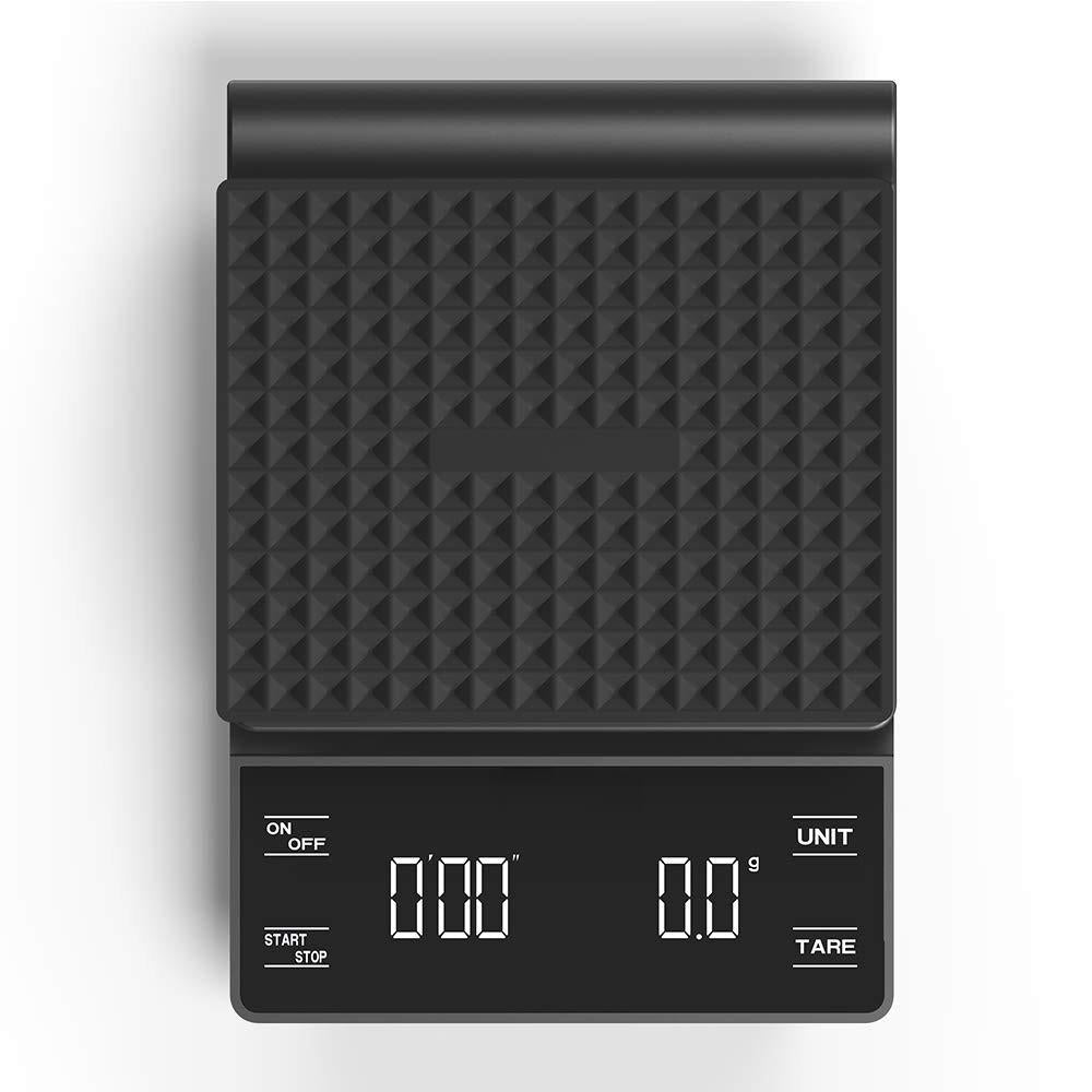 Belro coffee scale with timer, a precision measuring tool for brewing, featuring a digital display and sleek design.