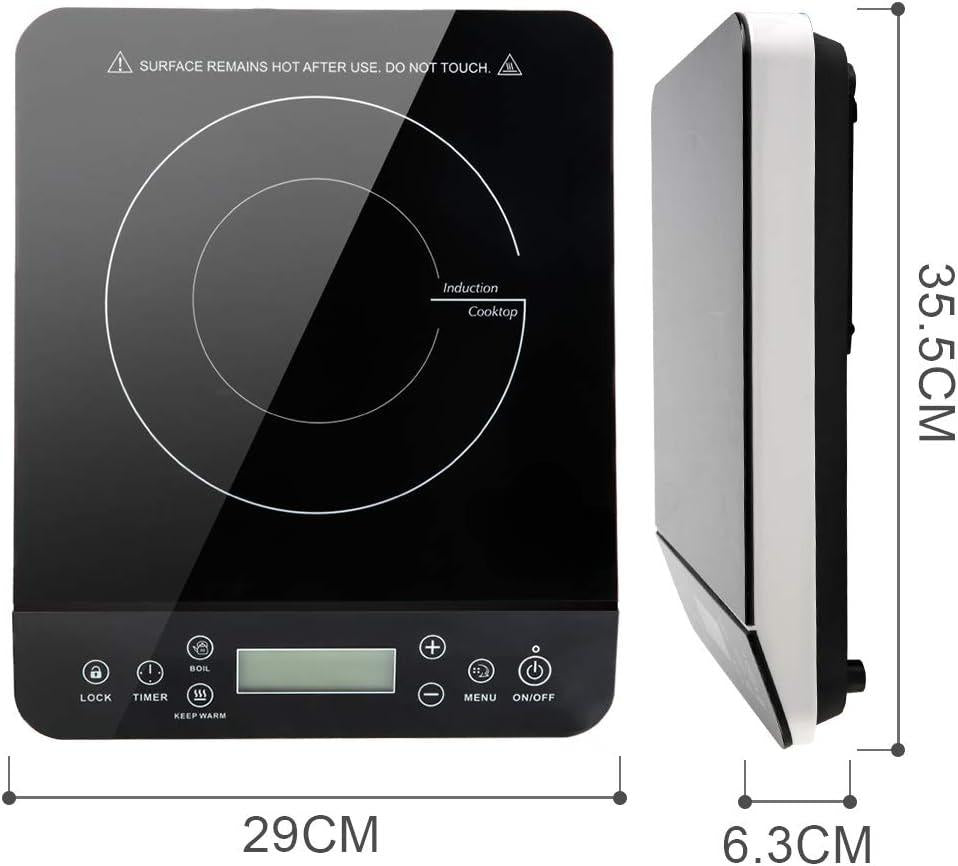 Belro portable induction cooktop with touch controls, sleek black surface, and digital display for efficient home cooking.