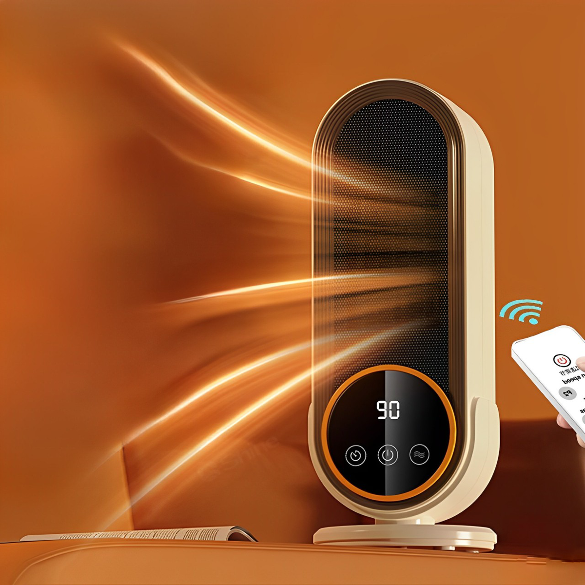 Belro mini space heater, compact electronic home appliance with safety features, ideal for small rooms and personal use.
