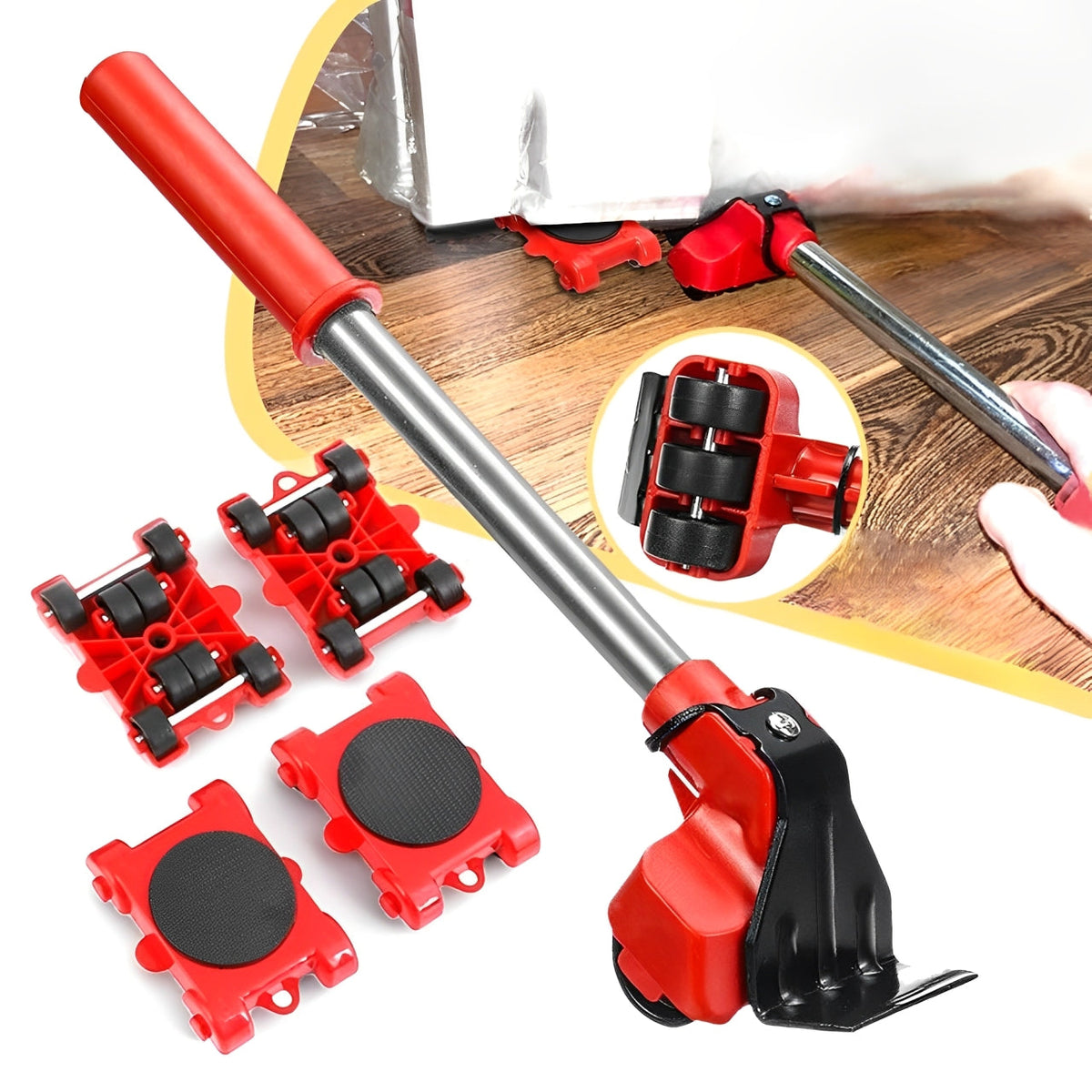 Belro furniture rollers and lifters for moving, designed for easy lifting and transporting home and garden furniture.