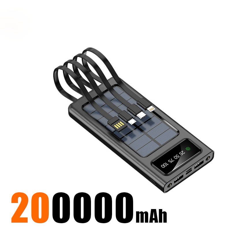 Belro Solar Power Bank 20000mAh portable charger with solar panels for on-the-go device charging.