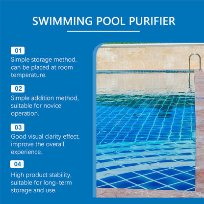Mivoza Deutschland chlorine-free pool cleaning liquid in 100ml eco-friendly bottle, suitable for pool and spa maintenance.