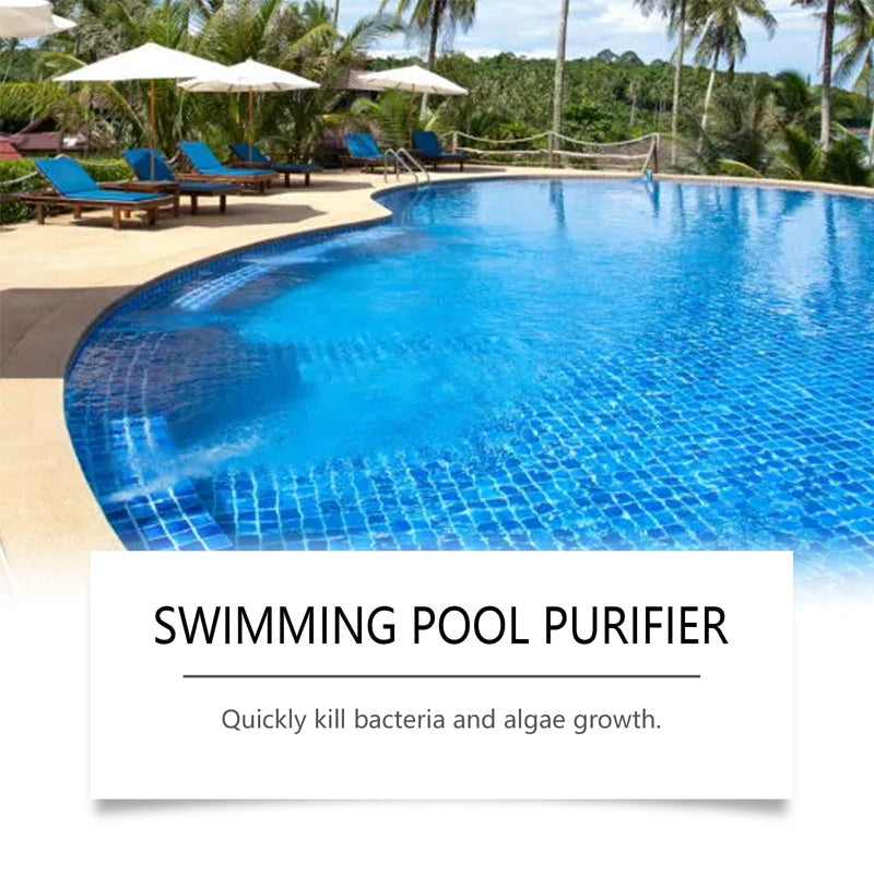Mivoza Deutschland chlorine-free pool cleaning liquid in a 100ml eco-friendly bottle, suitable for pool and spa maintenance.