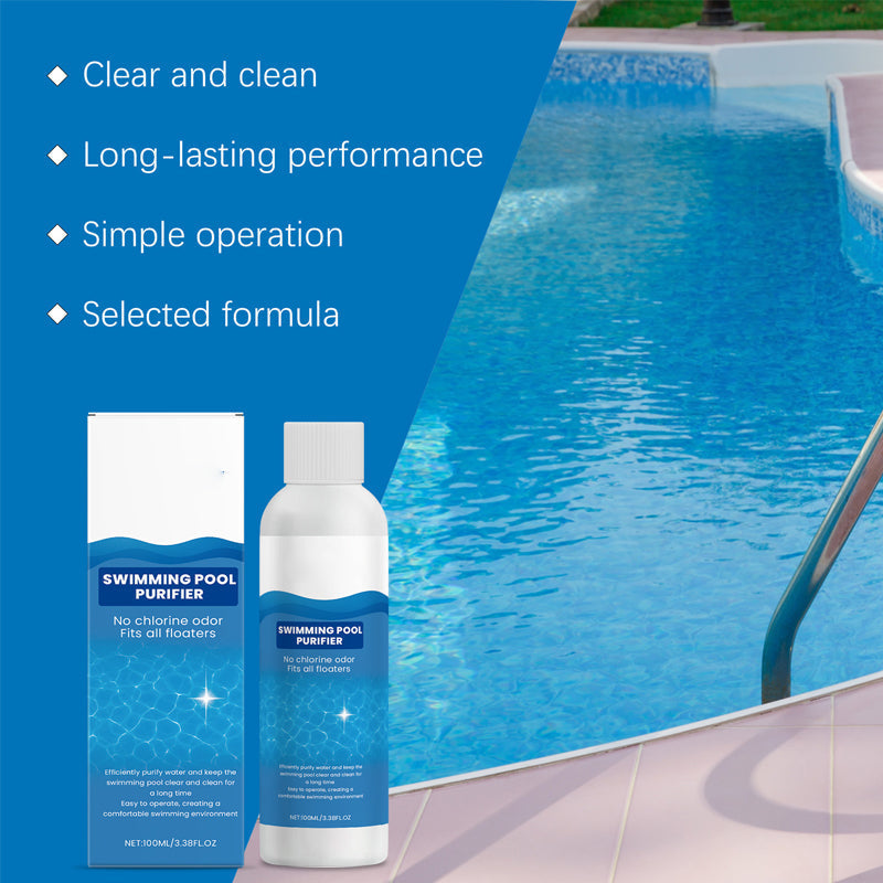 Mivoza Deutschland chlorine-free pool cleaning liquid in a 100ml eco-friendly bottle, designed for pool and spa maintenance.