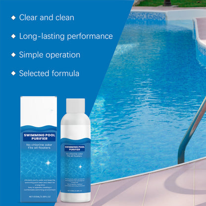 Mivoza Deutschland chlorine-free pool cleaning liquid in a 100ml eco-friendly bottle, designed for pool and spa maintenance.
