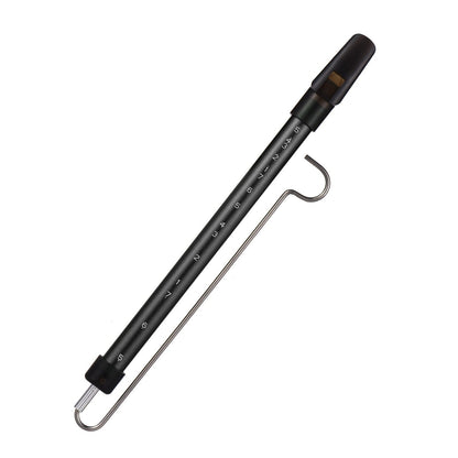 Steel slide whistle musical toy by GETDECO, small metal instrument with sliding mechanism for producing fun whistling sounds.