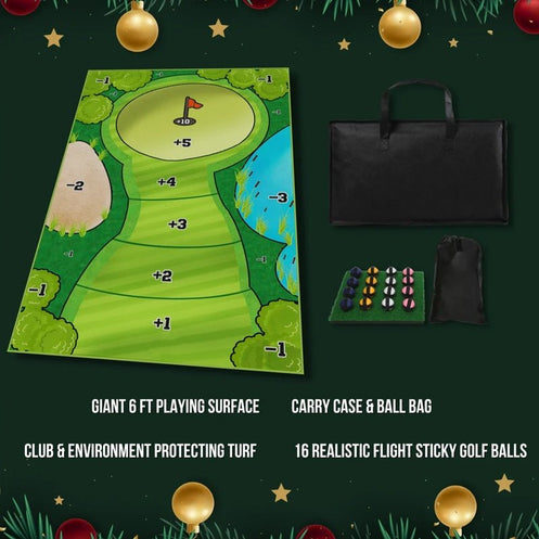 Belro Sticky Golf Game set with mini golf props for indoor and outdoor practice, designed to improve golf skills.