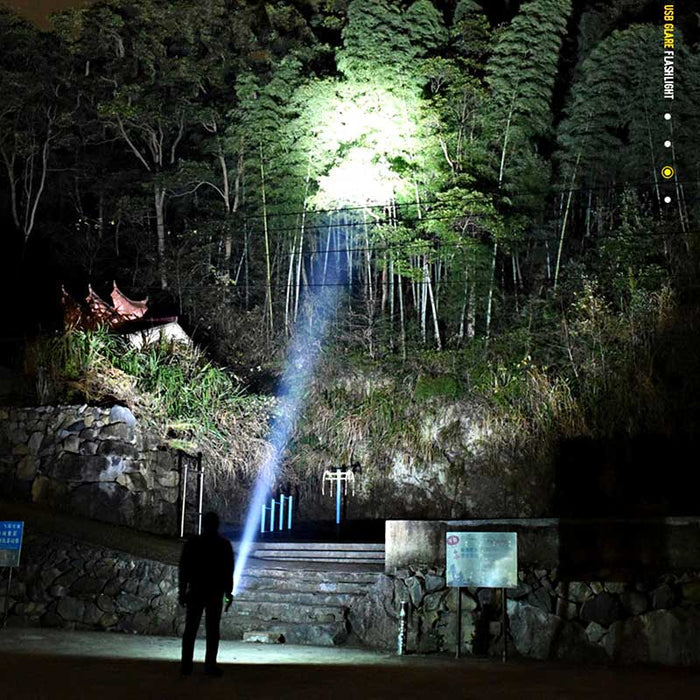 Belro USB powerful flashlight torch with bright LED light, compact design, and durable casing for portable lighting.