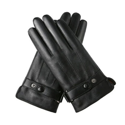 Belro men's leather winter gloves with touchscreen fingertips, stylish accessory for cold weather and device compatibility.
