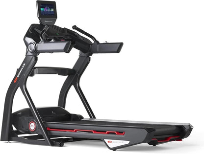 Casavibeo Bowflex Treadmill 10 with digital display and running surface, shown from front angle in a home gym setting.