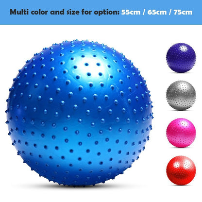 GETDECO thickened anti-burst stability yoga ball for exercise and balance training, shown in a bright, durable design.