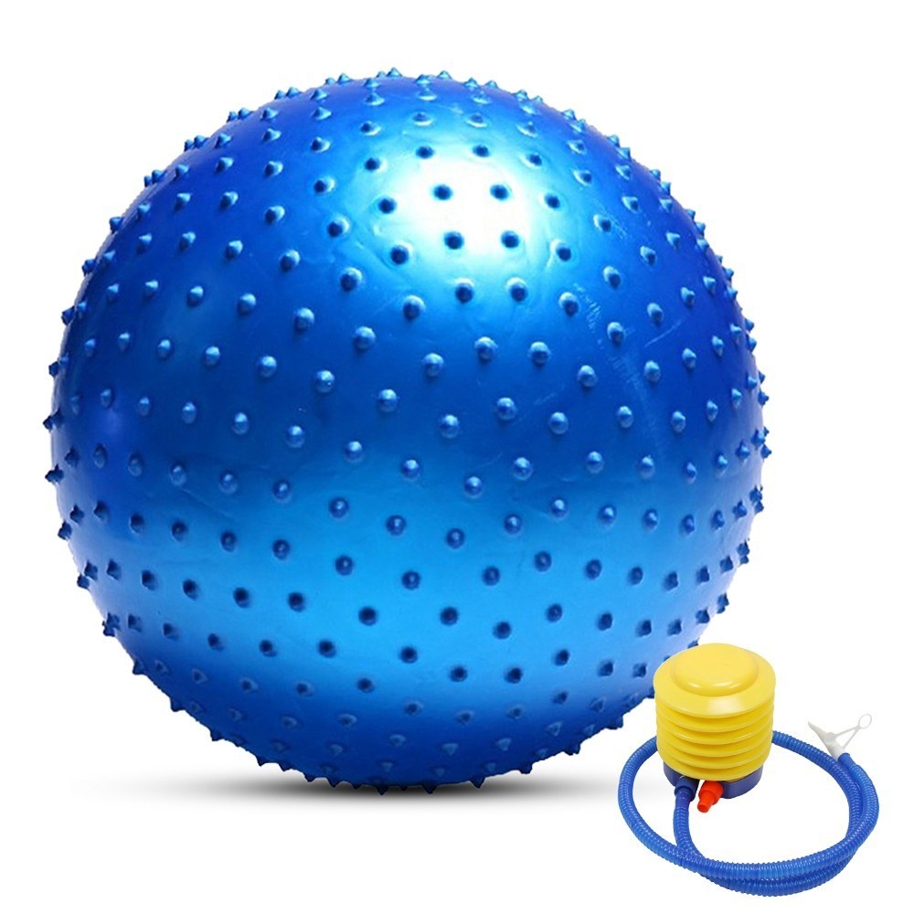 GETDECO thickened anti-burst stability yoga ball for exercise, shown in a close-up view ready for fitness use.