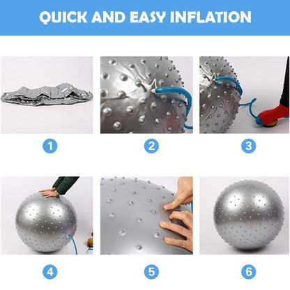 GETDECO thickened anti-burst stability yoga ball for exercise, featuring a durable, non-slip surface for balance and fitness workouts.