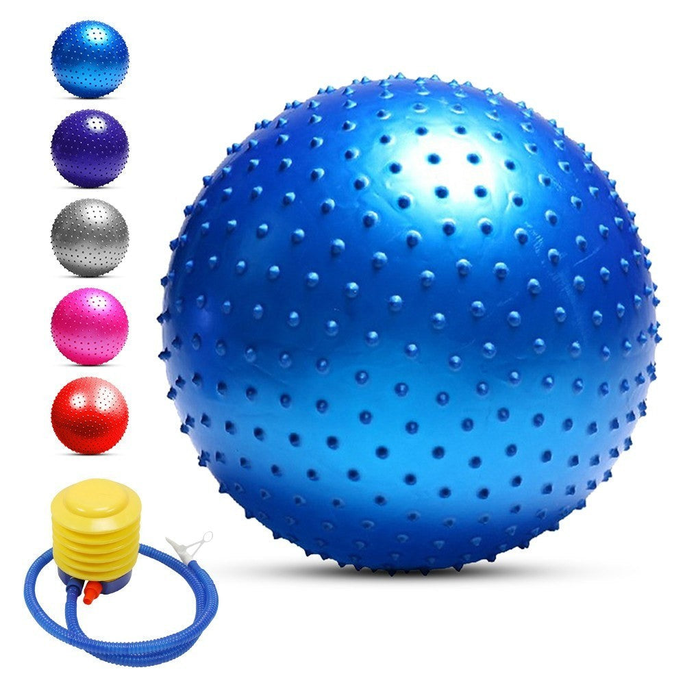 Thickened anti-burst stability yoga ball by GETDECO, designed for balance and exercise, shown in a natural standing position.