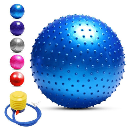 Thickened anti-burst stability yoga ball by GETDECO, designed for balance and exercise, shown in a natural standing position.