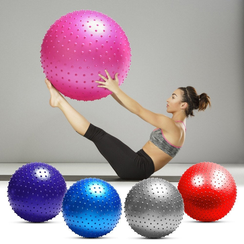 GETDECO thickened anti-burst stability yoga ball for exercise and fitness, shown in a vibrant color, designed for stability workouts.