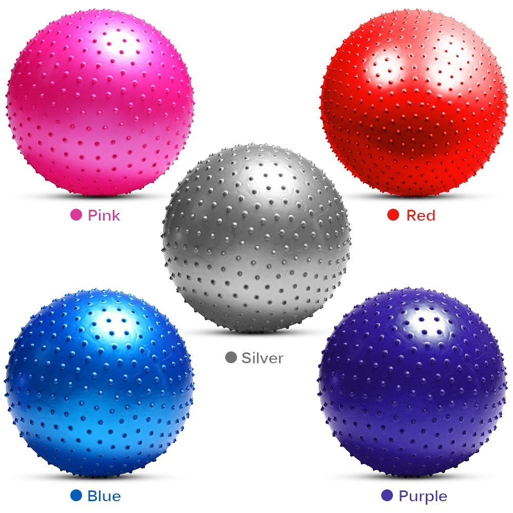 GETDECO thickened anti-burst stability yoga ball used for stability exercises, showcasing its durable, inflated design.