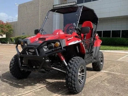 Casavibeo TrailMaster Challengerr 200EX EFI UTV Deluxe with rugged tires and compact design, ready for off-road adventures.
