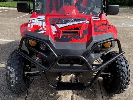 Casavibeo TrailMaster Challengerr 200EX EFI UTV Deluxe with rugged exterior and seating for off-road adventures.