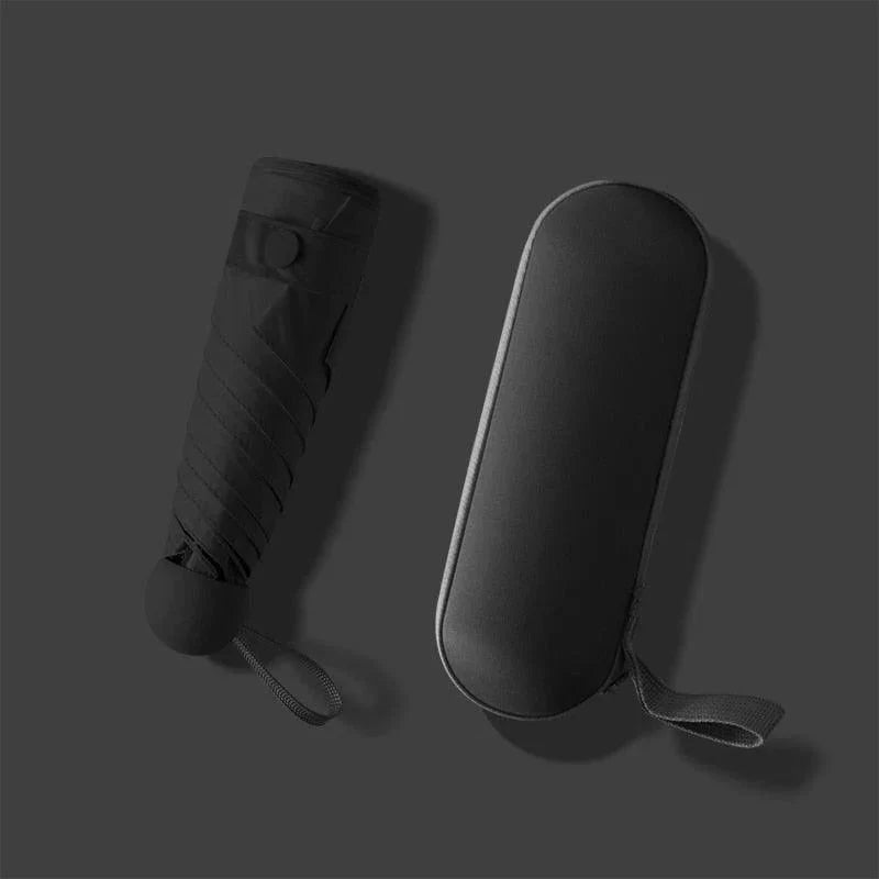 Belro compact travel umbrella, lightweight and waterproof with 6 reinforced ribs, automatic open-close, ideal for portable use.