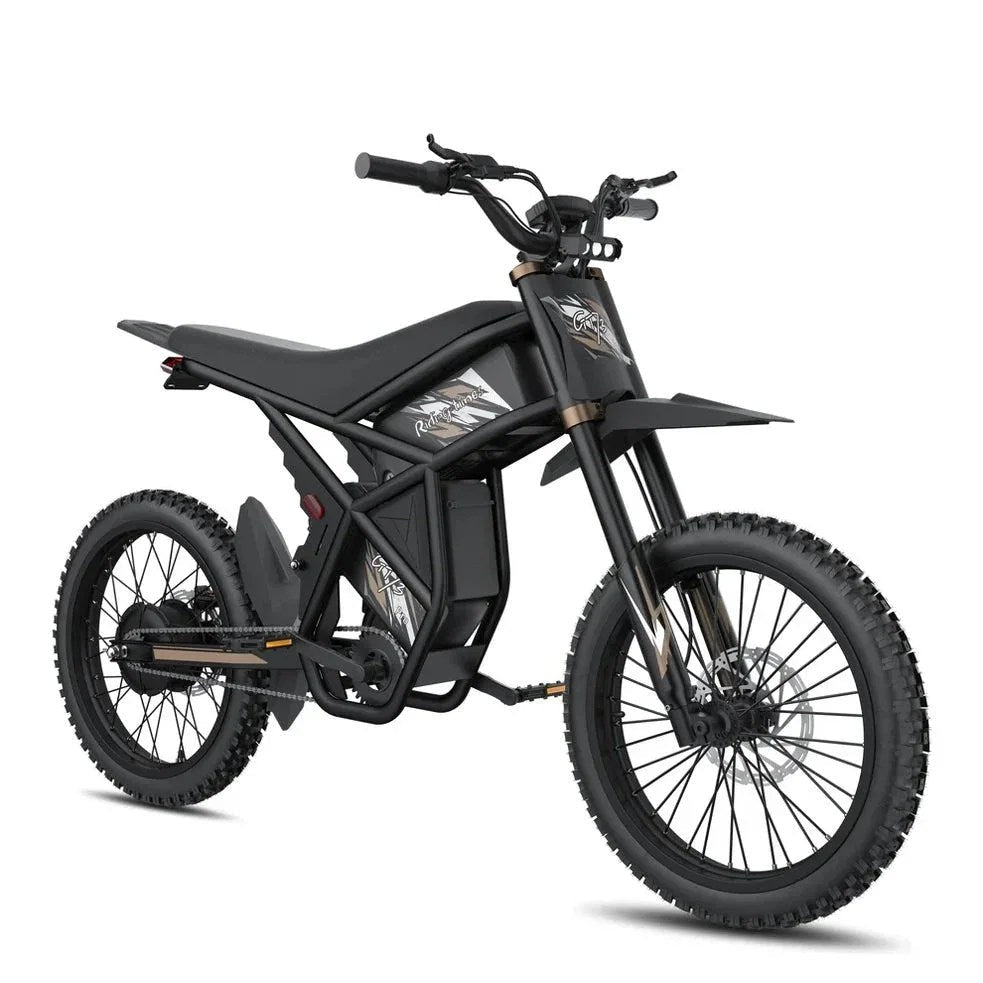 Casavibeo Riding Times GT73 Pro off-road electric dirt bike with 60V/36Ah battery and 3000W motor, shown from the front angle.