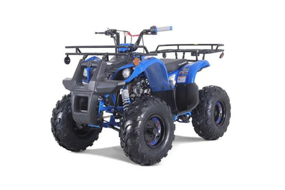 Casavibeo TaoTao T-Force T125 4-Wheeler ATV shown on rough terrain, featuring rugged tires and sporty design.
