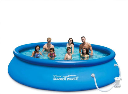 Casavibeo Summer Waves 15ft x 36in inflatable above ground pool with quick set design, outdoor use, and durable construction.