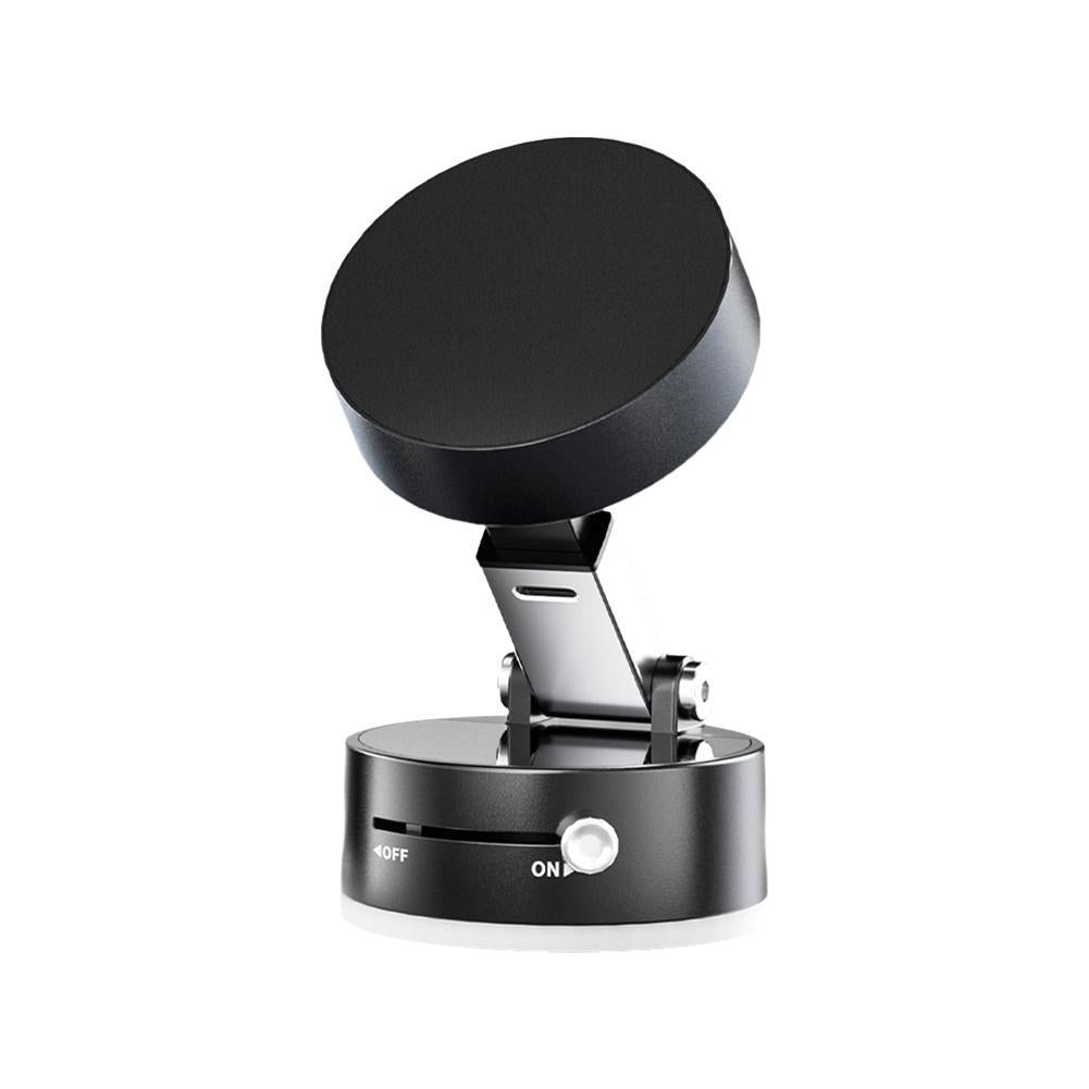 Magnetic car phone holder by Belro attached to a vehicle dashboard, holding a smartphone securely for hands-free use