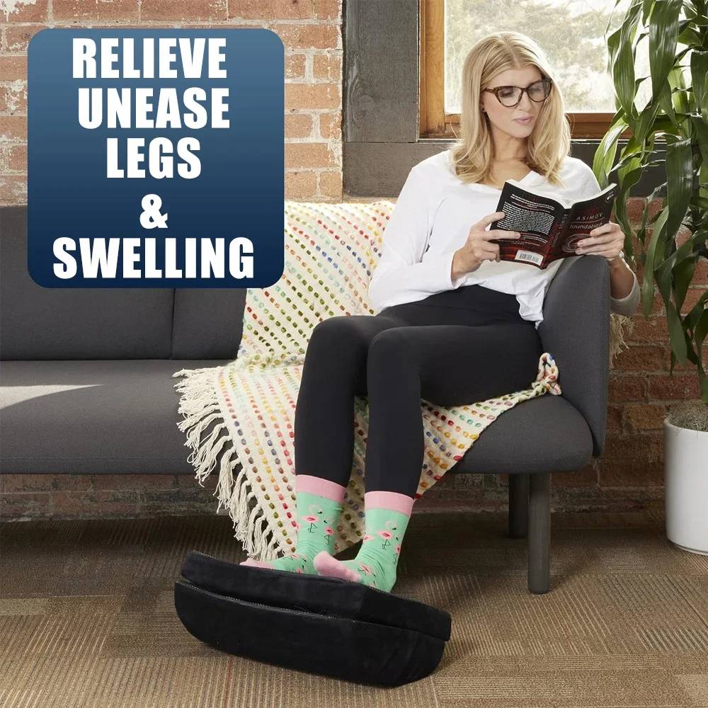 Belro under desk foot cushion rest for ergonomic support, designed to improve comfort while sitting at a desk.