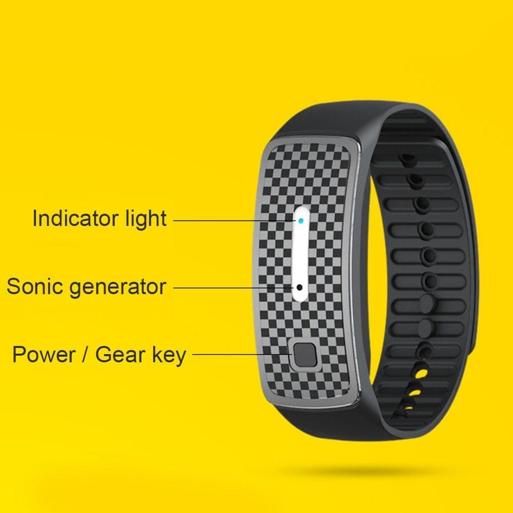 Belro ultrasonic mosquito repellent bracelet with USB charging, wearable wristband designed to repel mosquitoes naturally.
