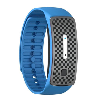 Belro ultrasonic mosquito repellent bracelet with USB charging, wearable wristband for insect protection, in black with adjustable strap.