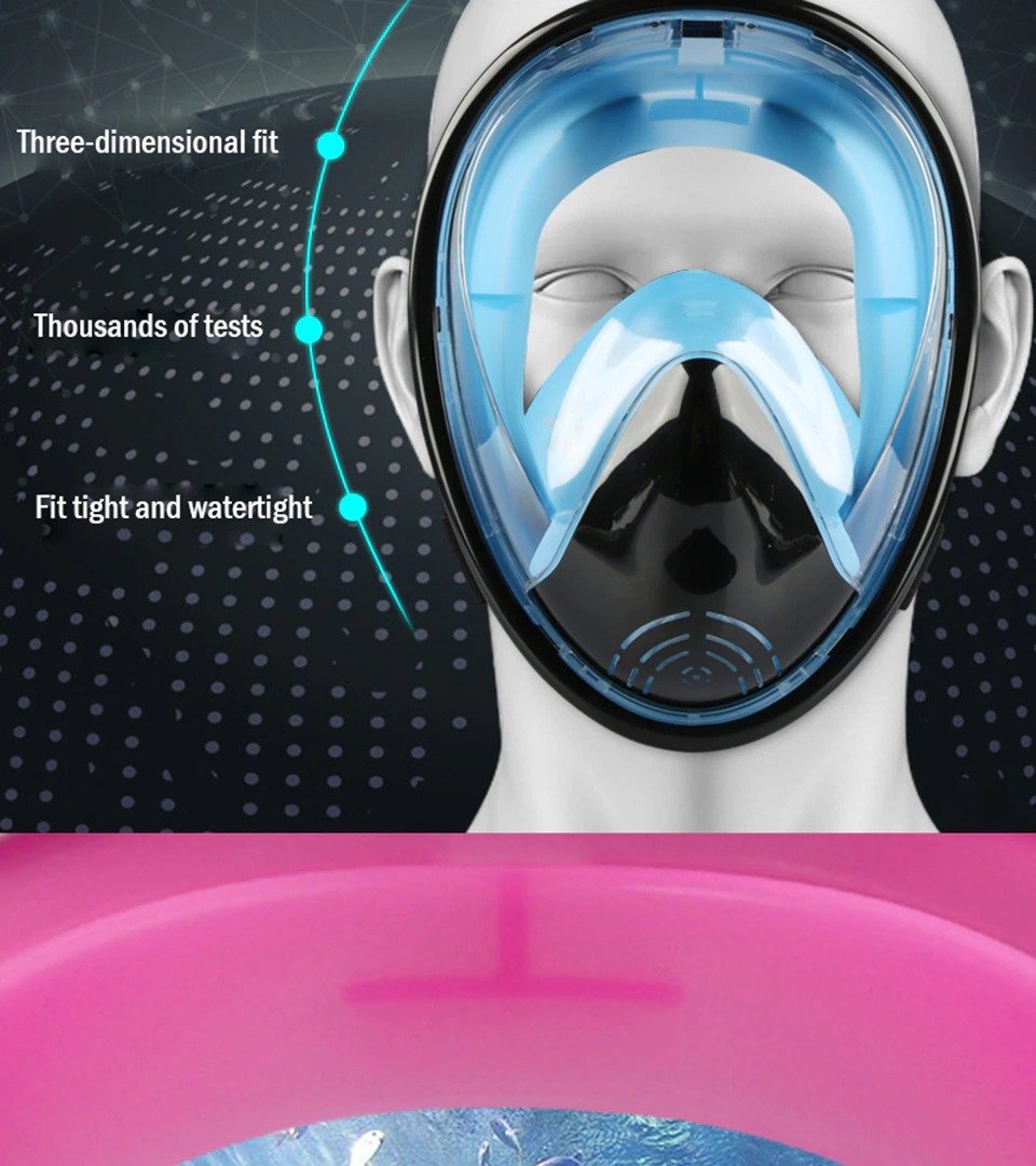 Belro full face scuba diving mask with anti-fog design, suitable for underwater diving and outdoor water activities.