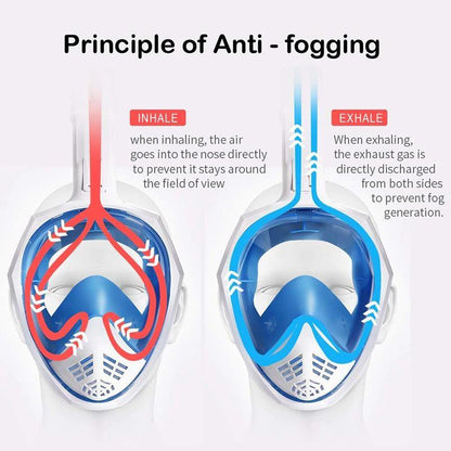 Belro full face scuba diving mask with anti-fog features, designed for underwater exploration and outdoor diving adventures.
