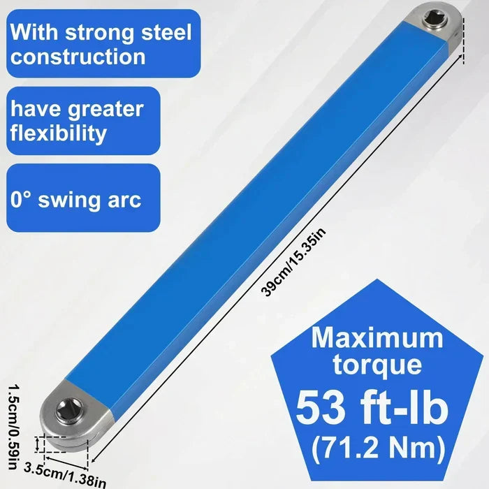 Belro extension wrench tool made of high-carbon steel, 15.4-inch impact socket ratchet wrench for versatile use