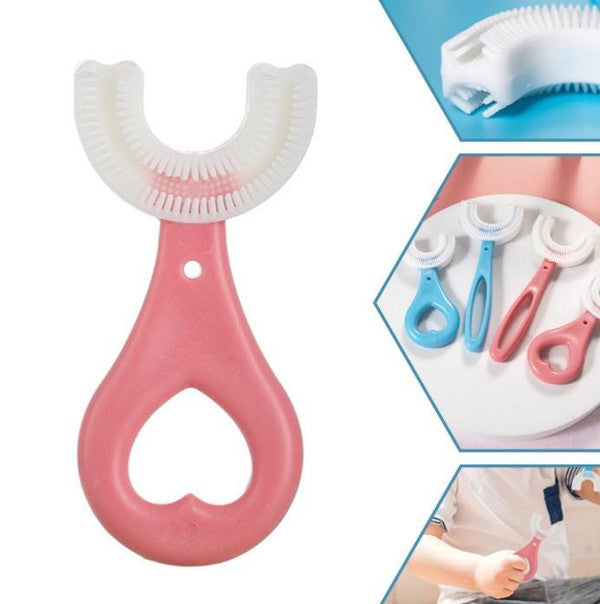 Child-friendly silicone toothbrush by Belro, featuring soft bristles and colorful design for gentle oral care.