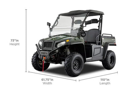 Casavibeo Vectors 500 4WD UTV with rugged tires and sturdy frame, ready for off-road adventures.
